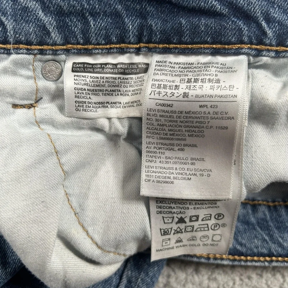 Levis 514 Jeans‎ Mens 36x32 Blue Straight Leg Stretch Denim Pants Medium Wash